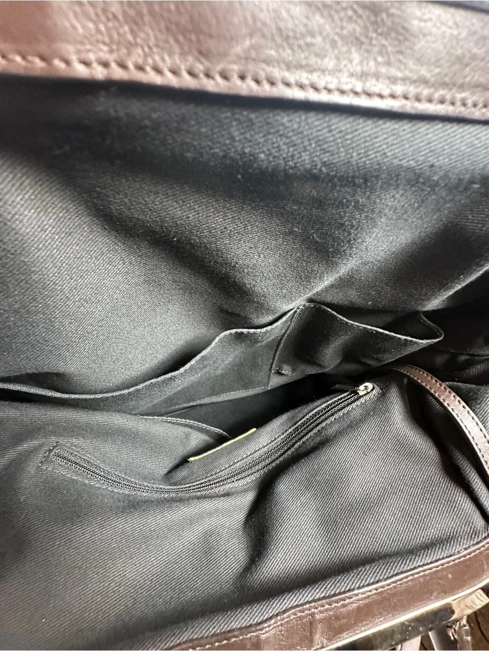 CHANEL CC SHW Handbag Calfskin Leather Brown